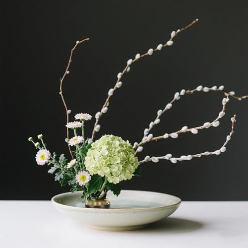 4 Pcs Flower Frog Pin Holder 3 Inch，2 Inch,1 Inch Set Ikebana Frog Floral Kenzan Arrangement Tool for Vases Centerpieces Round Holder (Gold)