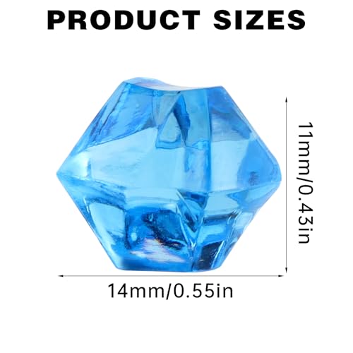 500 Pcs Fake Ice,11 * 14mm,Blue Series Acrylic Gems Vase Filler,Plastic Diamonds for Table Decoration DIY Craft Aquarium Display Party Centerpieces. - color: Blue Series, size: 11MMx14MM