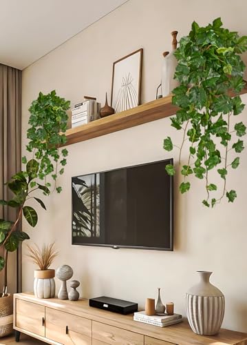 24" Artificial Hanging Plant Ivy Vine Green Plants Decorative Artificial Plants Fake Hanging Plants for Window Wall Decorations - color: Grape Leaf, size: 42-inch