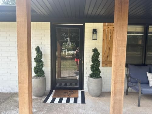ALL SEASON GREEN 5' Cypress Artificial Outdoor Plants Boxwood Topiary Spiral Front Porch Decor Tree Potted Set of 2 - size: 5 ft