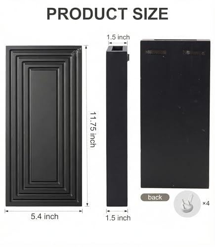 Wooden Wall Planter Vase,2 Pack Hanging Planter for Indoor Fake Plants Modern Boho Farmhouse Wall Art Decor for Home Indoor Kitchen Modern Farmhouse Bathroom Living Room Dining Room(Black) - color: Black