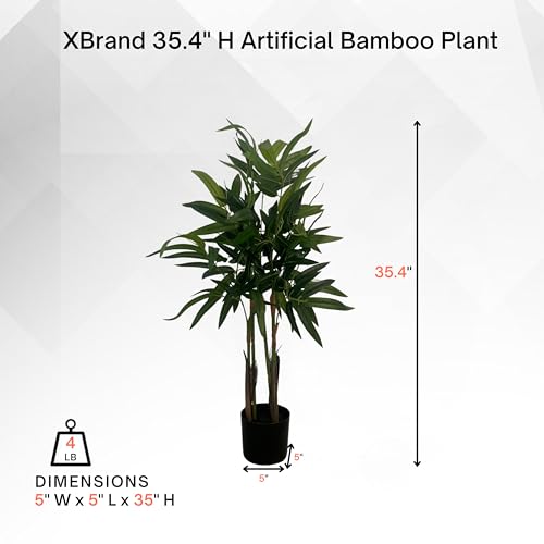 XBrand 3ft Artificial Bamboo Plant, Lifelike Zen Style Indoor Decor - color: Bamboo - 3ft