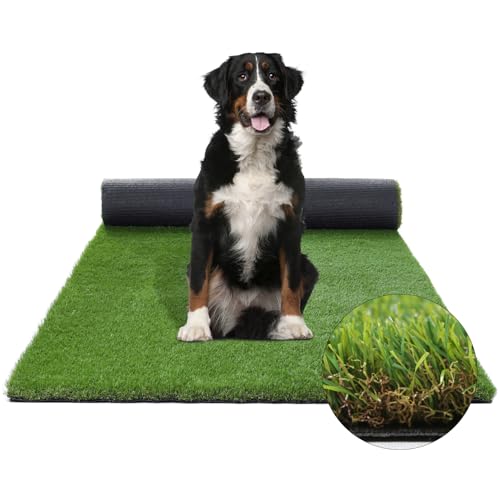 XLX TURF Extra Large Artificial Grass Pad for Dogs Potty - 5 FT X 8 FT Thickness & Pets Friendly Fake Turf Grass for Dog Kennel Outdoor Patio Balcony - size: 5FTX8FT