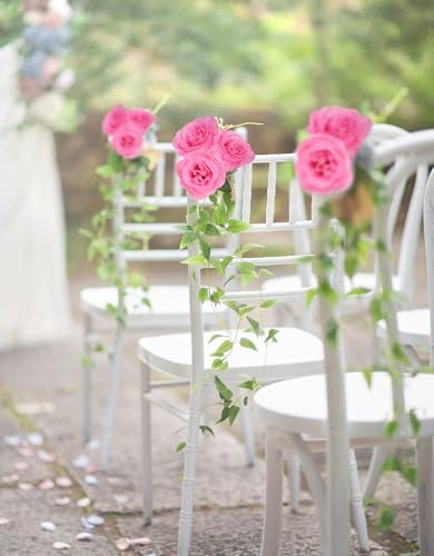 Artificial Roses,30PCS Pink Roses Glitter Roses Bouquet Fake Roses Artificial Flowers for Wedding Bouquet Party Christmas Home Decor(Pink) - color: Pink