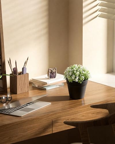 Fake Faux Gypsophila Artificial Plant – Small Faux Eucalyptus for Desk, Bathroom, Shelf, or Home Decor, Realistic Greenery for Farmhouse, Office & Kitchen Decoration PA-014 - size: PA-014
