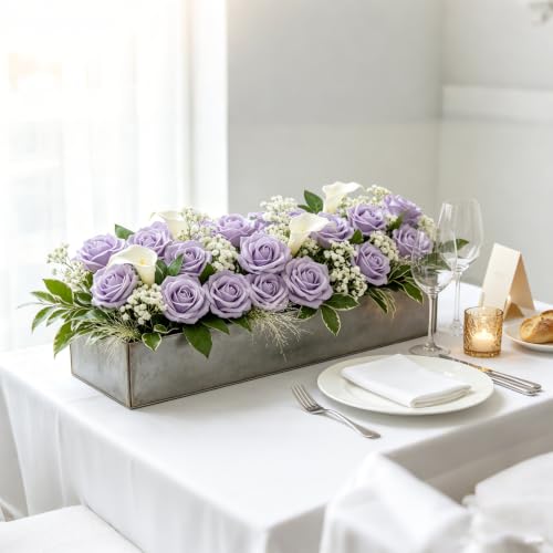 Artificial Flowers, 25pcs Artificial Rose for DIY Wedding Bouquets Centerpieces Arrangements, Purple Foam Rose with Stem for Bridal Shower Party Home Decorations - color: Purple, size: 25pcs