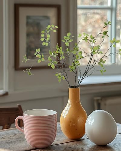 DuHouse 24" 5Pcs Fake Greenery Stems Artificial Ficus Branches Fake Plants for Home Office Table Vase Filler Decoration(Green) - color: Green, size: 24"