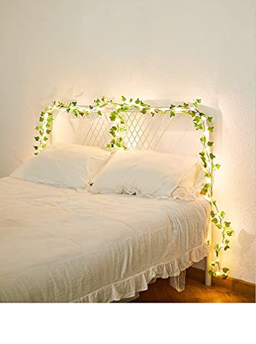 21ft Fake Vines with 50 LED USB String Lights, Artificial Plants, Room Decor, Hanging Ivy Greenery Garland, Leaves for Balcony/Wall/Garden/Patio Decor - size: 21FT USB Powered