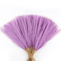 60Pcs Levender Purple Faux Pampas Grass Decor, 21.7" Pompas Grass Flower Arrangement and Vase Filler for Boho Home Wedding Decoration - size: 21.7'' Tall Lavender