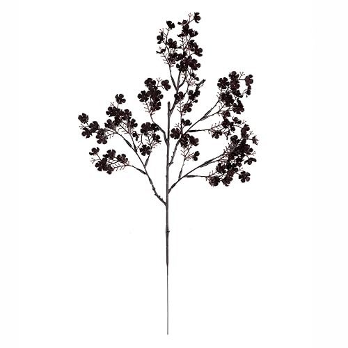 JAKY-Global Silk Babys Breath Artificial Flowers Bulk Blackish Red 6pcs Faux Fall Flowers for Vase Home Kitchen Indoor Bouquet Floral Arrangement Table Centerpieces Farmhouse Decor - color: Blackish Red, size: 6 Bundles