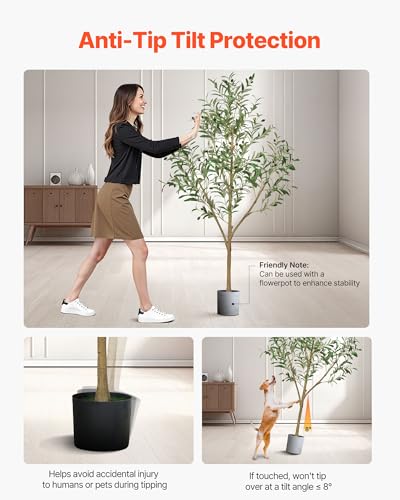 VEVOR 5FT Artificial Olive Tree with Black Pot, Tall Fake Tree with Natural Wood Trunk & Realistic Green Leaves and Fruits, Indoor Faux Plant for Home, Office, Living Room, Corner Decor - color: Olive Tree Type 2, size: 5ft