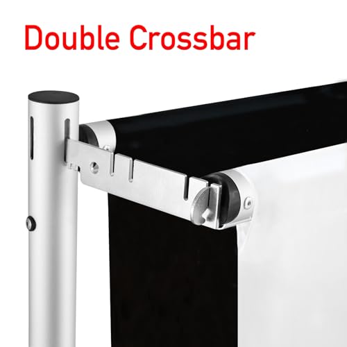 Hecis Double Backdrop Stand Heavy Duty,10x10ft Double Crossbar Pipe and Drape Stand, Adjustable Aluminium Flower Wall Backdrop, Back Drop Stand for Party Event, Trade Shows & Wedding Decor