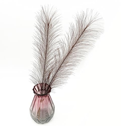 Faux Pampas Grass Artificial Fluffy Flowers Brown - 17 Inch 30 Stems, Vase Filler Plant Wedding Home Decor Fake Pampas Grass Stem Floral Plants for Wedding Party Christmas DIY Boho Decorations Coffee - color: Pampas Grass - Coffee 30 Pcs