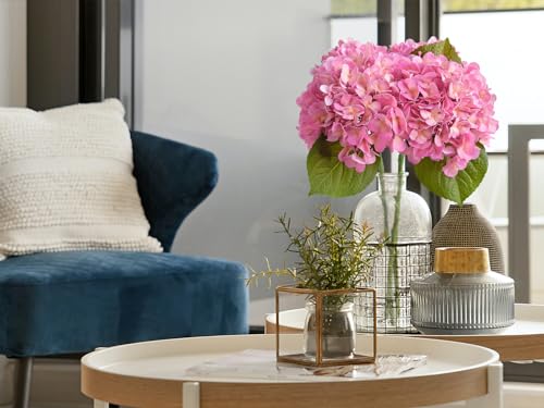 ZYTUYO 4PCS 20'' Bright Pink Real Touch Hydrangeas Latex Artificial Flowers for Baby Shower Birtiyday Wedding Pink Partry Flower Arrangeament Home Living Room Table Centerpiece - color: Pink