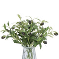 10pcs Faux Olive Leaves Stems 10” Tall Artificial Plants Olive Tree Branches for Small Vase Tabletop Greenery Decor for Home Office Wedding Party (Vase Not Included) - size: 10in