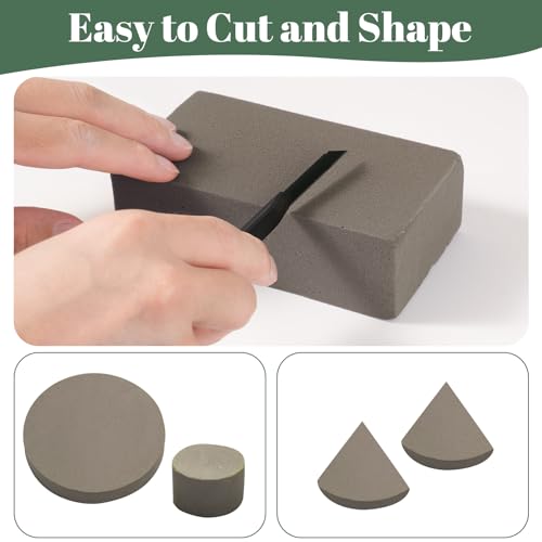 30 Pack Floral Foam Blocks for Fresh and Artificial Flowers – Grey Wet Foam for Flower Arrangements, Florist Foam for Centerpieces, Bouquets, Crafts, DIY Cutting (Grey) - color: Grey