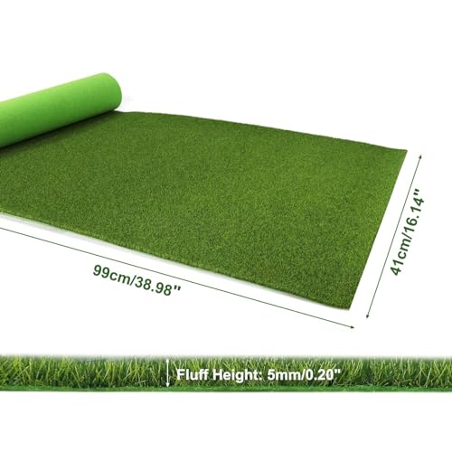 Evemodel CP415GG Artificial Model Grass Mat Trains Grass Green 40 x 99cm or 16"x 38"for Decoration Craft Scenery Model DIY (5mm(0.19inch)) - size: 5mm
