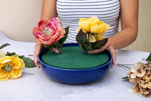 FLOFARE Floral Foam Round Soft and Odorless Foam for Flower Arrangement Supplies, Crafts, Wedding, Birthdays, and Occasions (Extra Large 10") - size: Extra Large 10"