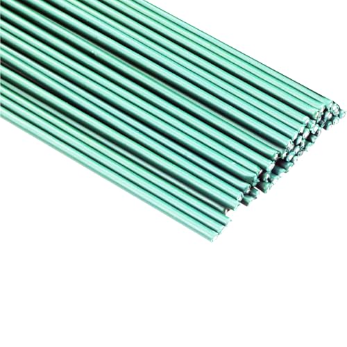 Arlai 18 Gauge DIY Craft Flower Stems Diameter 1.7mm Dark Green Artificial Flower Stems 16 Inch 50PCS Party Decoration Plastic Flower Sticks - DIY Vase Filler Wrapped Stems - color: 50 pcs 18 Gauge Dark green flower wire