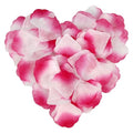 JHFGJGH 500 Pcs Exquisite Red&White Rose Petals, Emulation Silk Rose Petals, Artificial Flower Petals for Romantic Nights, Weddings, Events, and Valentine's Day Deco (Red&White) - color: Red&white