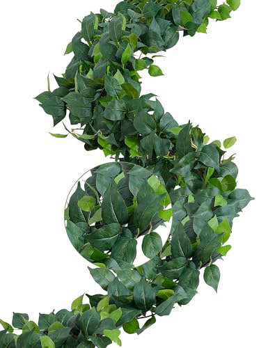 ucky 2Pack Artificial Ivy Artificial Vines Artificial Plants 12FT Fake Hanging Plants Silk for Garden Terrace Beach Party Decoration Wedding Decoration - color: Scindapsus Vines