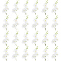 LARDUX 24 PCS White Orchids Artificial Flowers, Mini Cream Floating Flowers Filler Vase Fillers for Floating Candles Wedding Centerpiece Table Party Home Restaurant Decoration - size: 24 PCS Artificial Mini Orchids