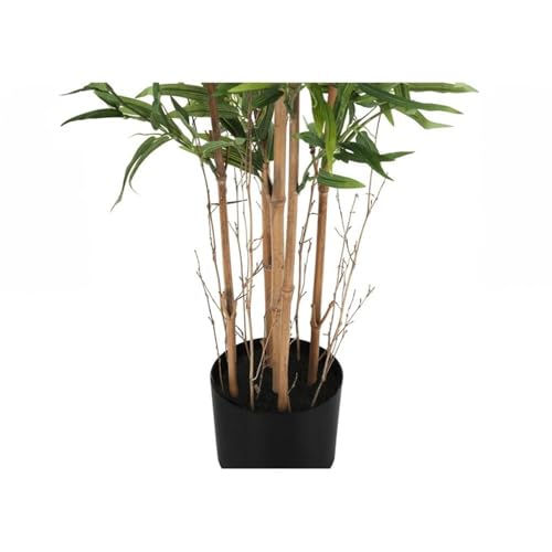 Casafoyer Artificial Plant 50" Tall Bamboo Tree Indoor Faux Fake Floor Greenery Potted Decorative Green Leaves Black Pot
