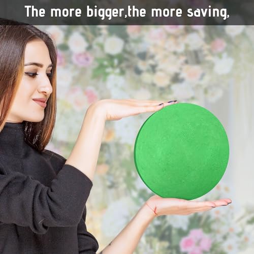 Max Shape Round Floral Foam Blocks,Large Dry Floral Foam for Artificial Flowers,Craft Project,Wedding Aisle Flowers,Arty Decoration 6 Pack (9.84'') - size: 9.84''