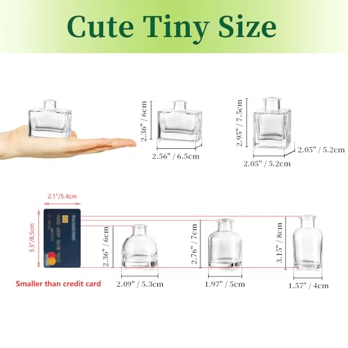 Small Glass Bud Vases for Centerpieces - Hewory 40pcs Clear Sturdy Cute Flower Vases Bulk, Mini Bottle Vase for Wedding Home Decor Birthday Party Events Mother's Day Bridal Shower Gifts Table Decor - color: Clear, size: Mini-40pcs