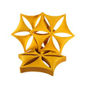12 Pcs 3D Flower Venus Hanging Room Divider Panel, 14"x12" Screen Panels High Density Polyester Fiber Board Cut Room Partition Home Decoration (Gold) - color: Gold
