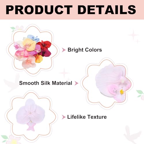 uxcell 10 Pcs Artificial Orchid Flower Heads, Fake Butterfly Orchid Heads Bulk Artificial Flowers for DIY Wedding Bouquets Centerpieces Party Home Decorations, Pink Core White - color: Pink Core White