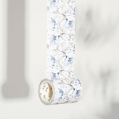 WT Azalea Bloom Wide Washi Tape, Single Roll, Original Watercolor Floral Designs, 60mm Wide, Decorative Masking Tape for Journals, Bujo Planners, DIY Crafts, Scrapbook, Adhesive Wrapping Tape - color: WT Azalea Bloom Wide Washi Tape