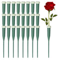 25 PCS Floral Water Tubes, 5.7 Inch Green Floral Water Tubes Single Flower Stem Waters Tube Plastic Flower Tube Vials with Caps Arrangements Supplies for Valentine's Day Wedding Birthday Supplies