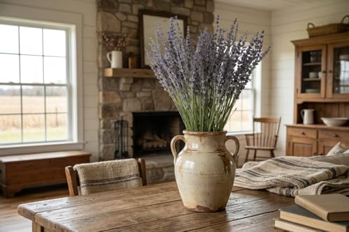 Dried Lavender 2 Bunches 100% Fresh Natural Purple Bouquet Flowers for Bathroom Photo Props Crafts Decoration, 15-17" for Shower Weeding Vase Decor, Home Fragrance(200-220 Stems(100g/3.5oz Total)) - size: 2 Bunches Lavender