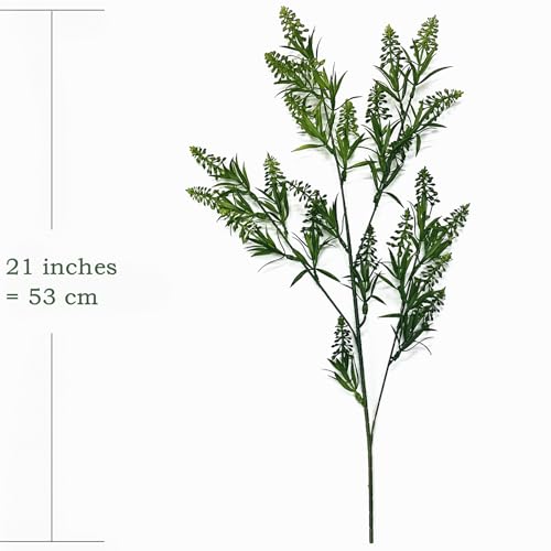Artificial Plants Lavender Flowers Fake Greenery Plastic Plant Faux Flower Bundle for Indoor Outdoor Home Décor Wedding Bouquet Kitchen Table Centerpieces Arrangements Christmas DIY Decorations 4 Pack - color: Lavender - Green 4 Pcs