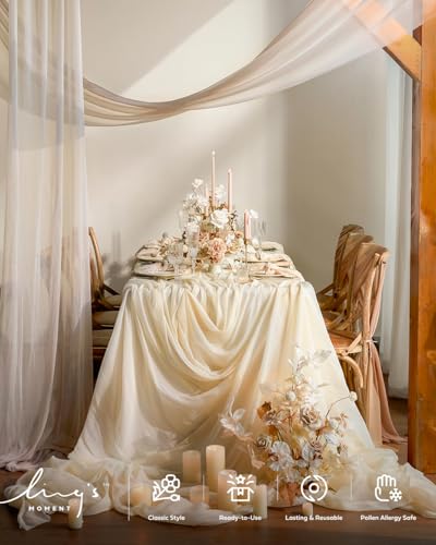Ling's moment Artificial Greenery Stems Box Set, 48pcs with 7 Kinds of Faux Greenery Picks for DIY Bridal Bouquets Wedding Floral Arrangement Table Centerpieces, Tawny Beige & Sand Beige - color: Brn-tawny Beige & Sand Beige