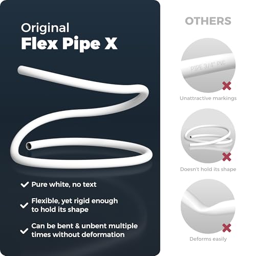 32ft 16mm Original Flexible Pipe for Crafts, Extra Durable, Semi-Rigid, Tube Pipe for Fake Flowers, Prop Building, Balloon Arches, Stem Tubing for Floral Wedding Decor, DIY Arts & Crafts