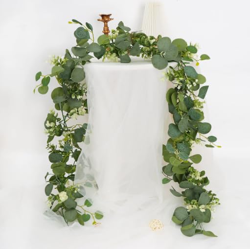 70 inch Eucalyptus Leaf Eucalyptus Vine - for Romantic Weddings - color: White3