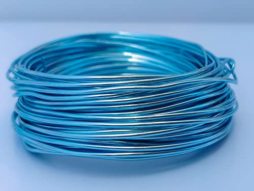 15 Gauge Anodized Aluminum Wire 49 Feet for Jewelry Making Craft DIY（1.5mm,Light Blue,41524） - color: Light Blue, size: 15 Gauge