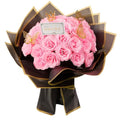 Pink Glitter Roses Bouquet, 30 Pcs DIY Fake Flowers Bouquet, Everlasting Shiny Artificial Rose Bouquet for Valentine's Day, Anniversary, Engagement, Wedding - color: Light Pink