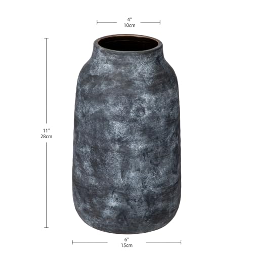 Briful Ceramic Flowers Vase Home Decor, Kitchen Dining Farmhouse Table Vases, Rustic Vintage Living Room Bathroom Bedroom Decorations for Office Coffee Desk Fireplace Shelf Mantel (11” Tall) - color: Lightslategray, size: 11 Inch