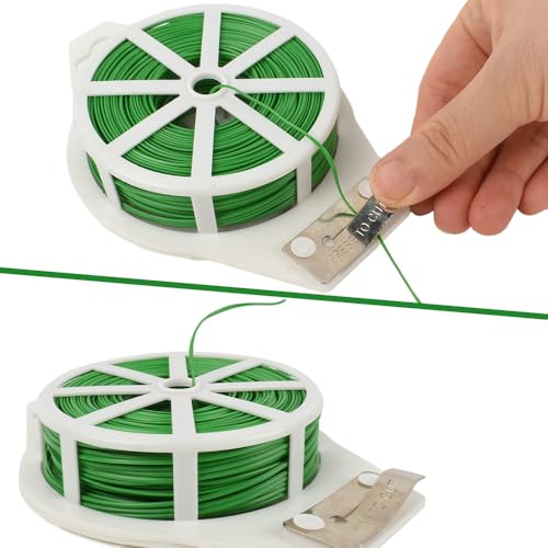 Floral Wires, 110 Yards/ 328 Feet Soft Bendable Florist Wires with Built-in Cutter for Wreath Making, Plant Support, Flower Bouquet Arrangement