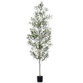 Jocoevol Olive Tree, 7FT Artificial Indoor Tall Faux Olive Trees w/Planter & Natural Wood Trunk and Lifelike Fruits, Fake Olive Artificial Tree for Home Office Decor - size: 7ft