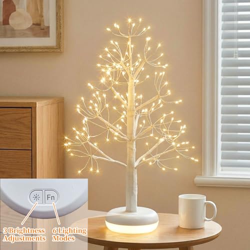 PEIDUO Small Christmas Tree with 136 Lights, 1.64 FT Rechargeable Artificial Trees with 6 Modes, Timer & Dimmable Control, Fairy Light Spirit Tree for Christmas Decorations Indoor Home Decor (2PK) - style: 2PK Christmas tree