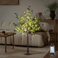 Lighted Eucalyptus Tree 4FT 126 LED Artificial Tree for Decor Inside and Outside Home Patio Wedding Festival Christmas Decoration Warm White - size: 4ft