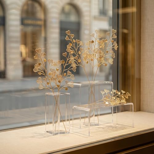 40 Pcs Decor Fake Heart Leaves for Christmas Decor Gold Leaf Artificiales para Table Wedding Home Room Office Decoracion (16inch) - color: Gold-b