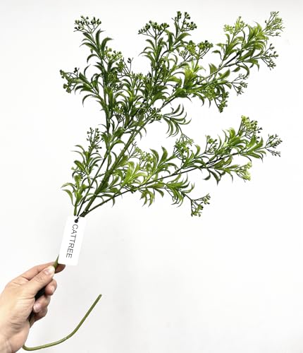 Fake Plants Artificial Plant Simulation Thorn Leaves Shrubs Tall 31 Inch, Faux Persian Flowers Plastic Boston Greenery Bushes Flexible Branches for Indoor Decor Outdoor Wedding Party Decoration 2 Pack - color: (Tall) Thorn Flower Leaves - 2 Pack