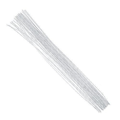 DECORA 20 Gauge White Floral Stem Wire 16 inch,50/Package - color: AD054S1P50F