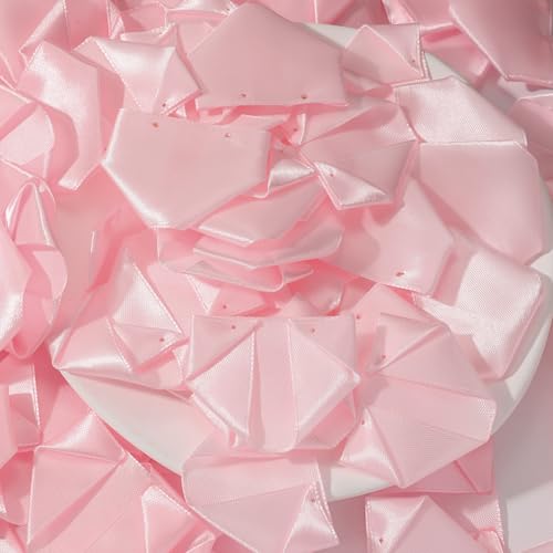 Time-Saving Pre-Fold Satin Petals (100Pcs), for DIY Eternal Rose Bouquets, Perfect for Wedding, Graduation, Valentine's Gift,Half-Finished Crafting DIY Eternal Flowers - color: 100 Pcs Baby Pink