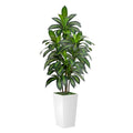 VIVATREES Dracaena Tree 5FT Artificial, 60in Tall Faux Dracaena Tree with 15.7 White Planter, Fake Potted Tree for Indoor & Outdoor Home Office Decor - style: 5ft-white